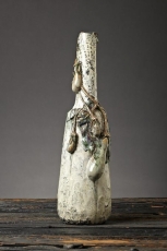 Monumental Eggplant Bottle Form Vase