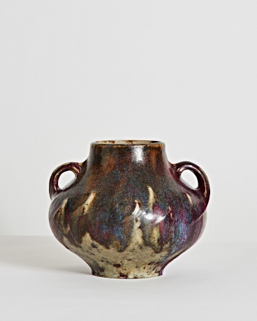 Oxblood Handled Vase